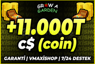 ⭐Grow A Garden +11.000T C$ (coin)⭐