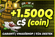 ⭐Grow A Garden +1.500Qd C$ (coin)⭐