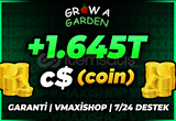 ⭐Grow A Garden +1.645T C$ (coin)⭐