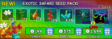 GROW A GARDEN 1X EXOTIC SAFARI SEED PACK