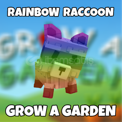 Grow a Garden | 1x RAINBOW Raccoon (Max Age) Grow a Garden | 1x RAINBOW Raccoon (Max Age)