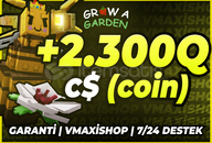 ⭐Grow A Garden +2.300Qd C$ (coin)⭐