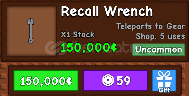 Grow A Garden Recall Wrench Grow A Garden Recall Wrench