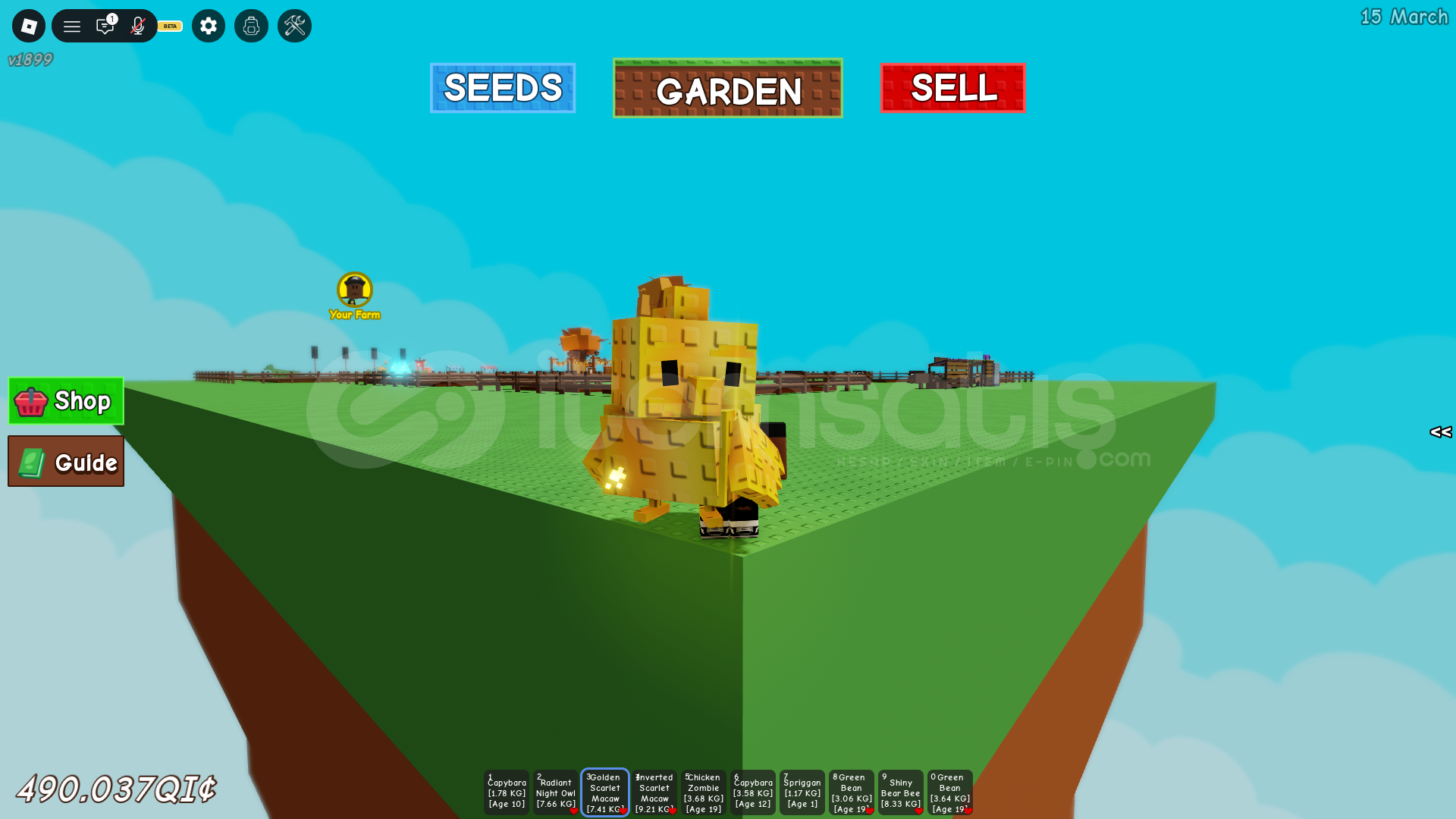 GROW A GARDEN 2X SCARLET MACAW  GROW A GARDEN 2X SCARLET MACAW