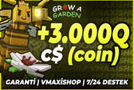 ⭐Grow A Garden +3.000Qd C$ (coin)⭐