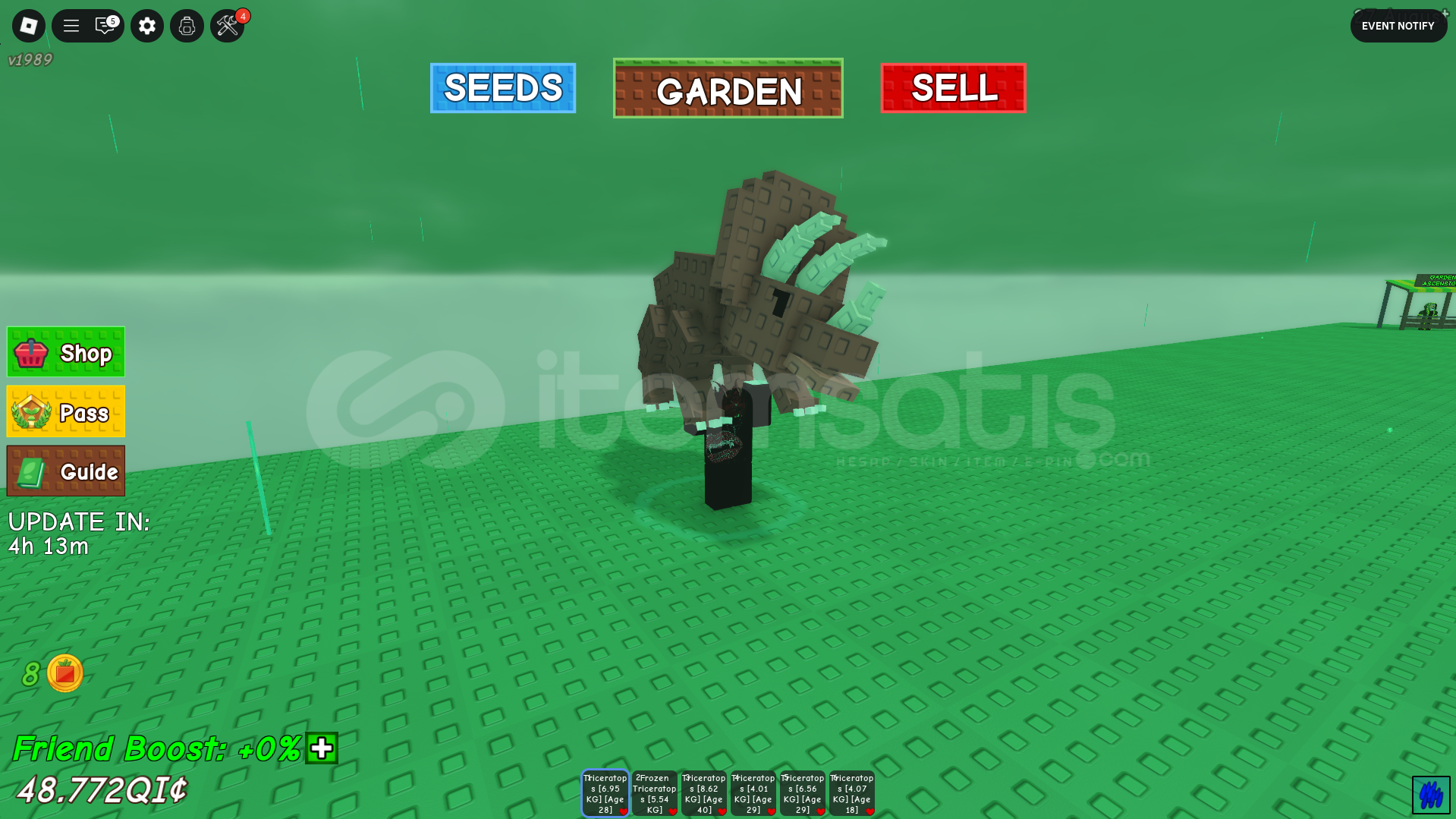 Grow A Garden 5x Normal 1x Frozen Triceratops Grow A Garden 5x Normal 1x Frozen Triceratops