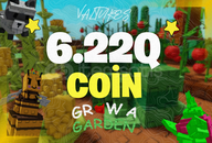 ⭐{ Grow A Garden } 6.22Q COİN (SHECKLES)