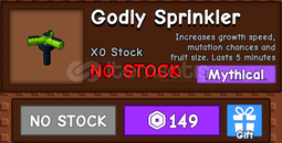 Grow A Garden Godly Sprinkler