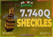 ⭐GROW A GARDEN 7.440Q COİNS (SHECKLES)⭐