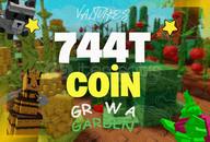 ⭐{ Grow A Garden } 744T COİN (SHECKLES)