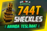 ⚡GROW A GARDEN 744T SHECKLES⚡