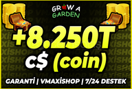 ⭐Grow A Garden +8.250T C$ (coin)⭐