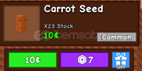 Grow A Garden Carrot Seed