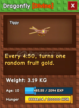 Grow a Garden Dragonfly 44 age