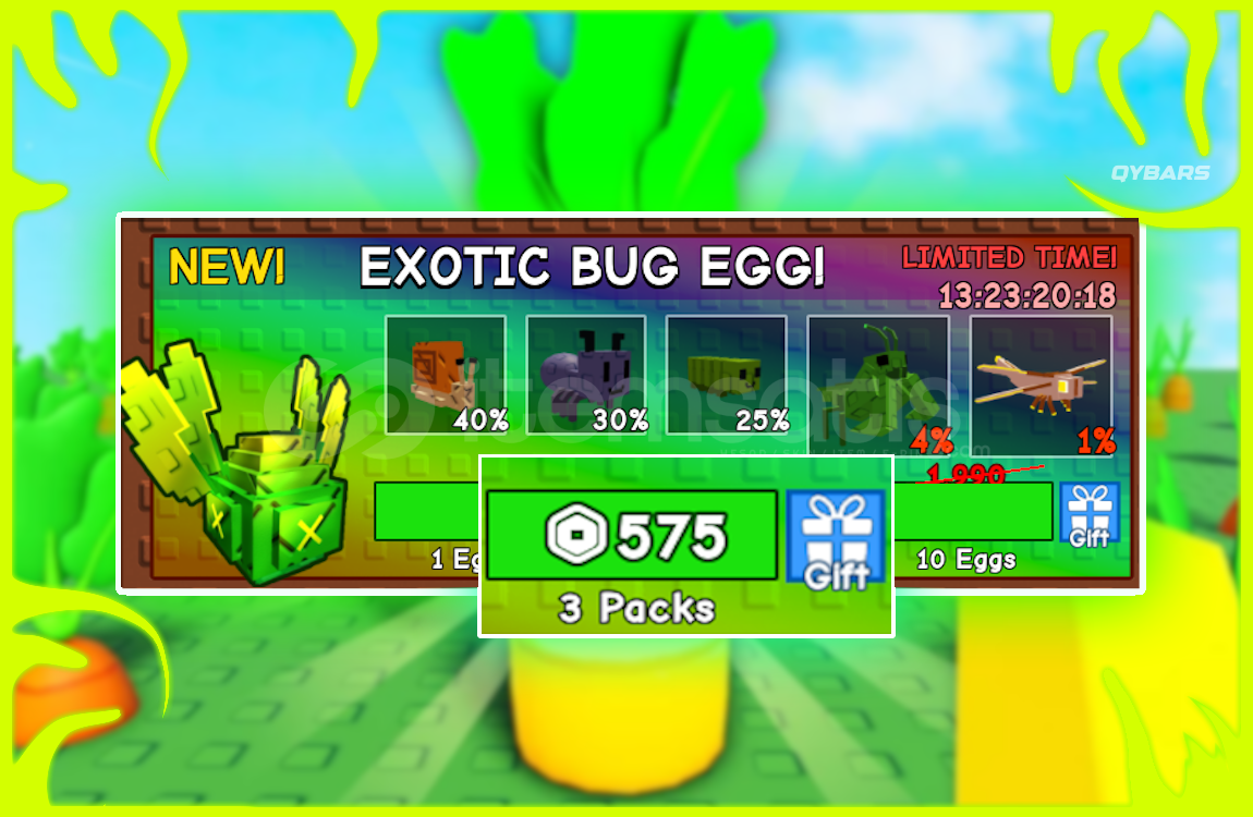 Grow a Garden Exotic Bug Egg Pack 3x Grow a Garden Exotic Bug Egg Pack 3x