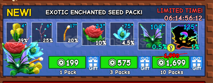 Grow A Garden EXOTIC ENCHANTED SEED PACK 10 Pack Grow A Garden EXOTIC ENCHANTED SEED PACK 10 Pack