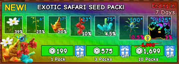 Grow A Garden Exotic Safari Seed Pack x3 Grow A Garden Exotic Safari Seed Pack x3