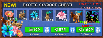 Grow A Garden Exotic Skyroot Chest x3