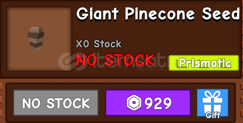 Grow a Garden Giant Pinecone Seed Grow a Garden Giant Pinecone Seed
