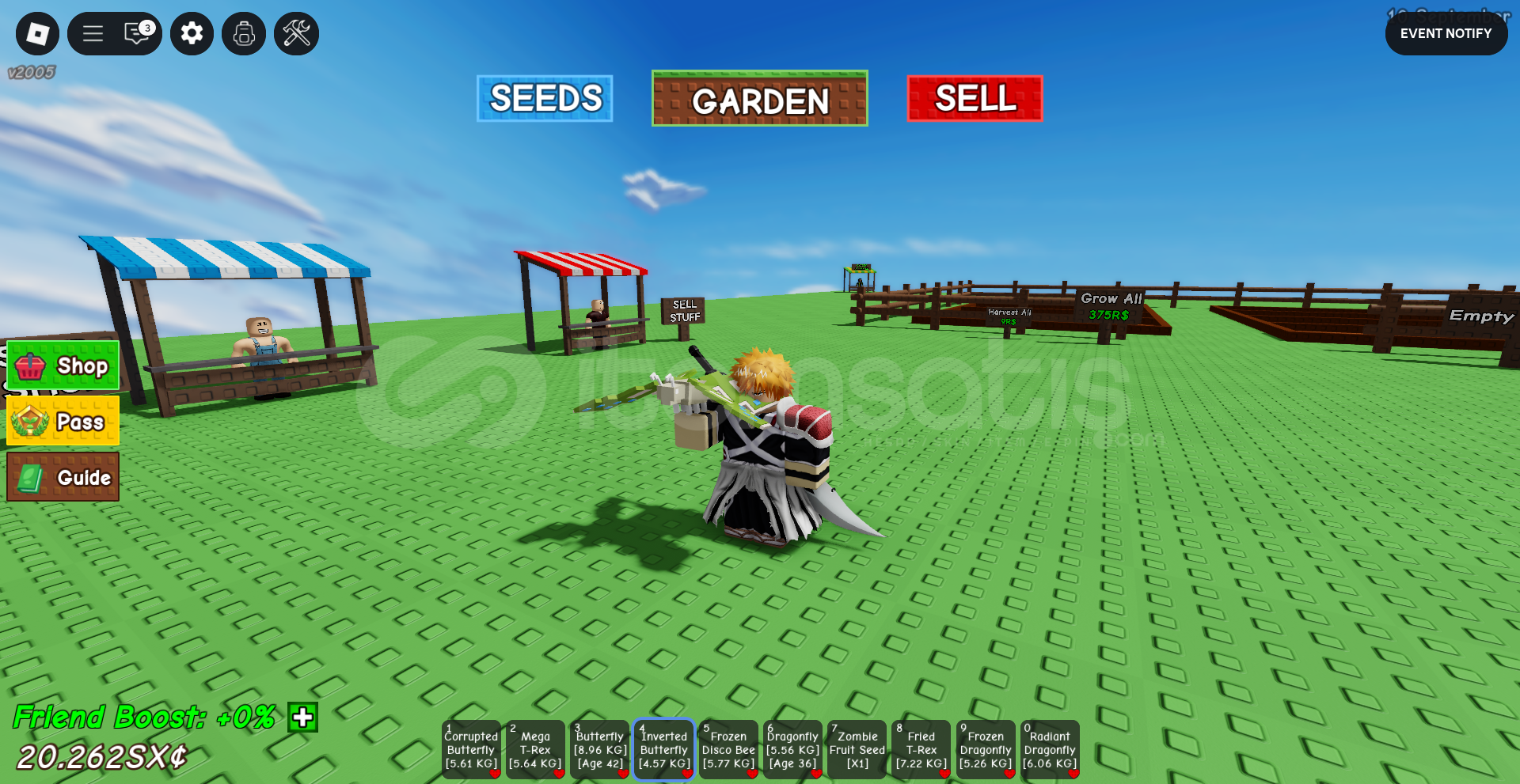 GROW A GARDEN INVERTED BUTTERFLY GROW A GARDEN INVERTED BUTTERFLY