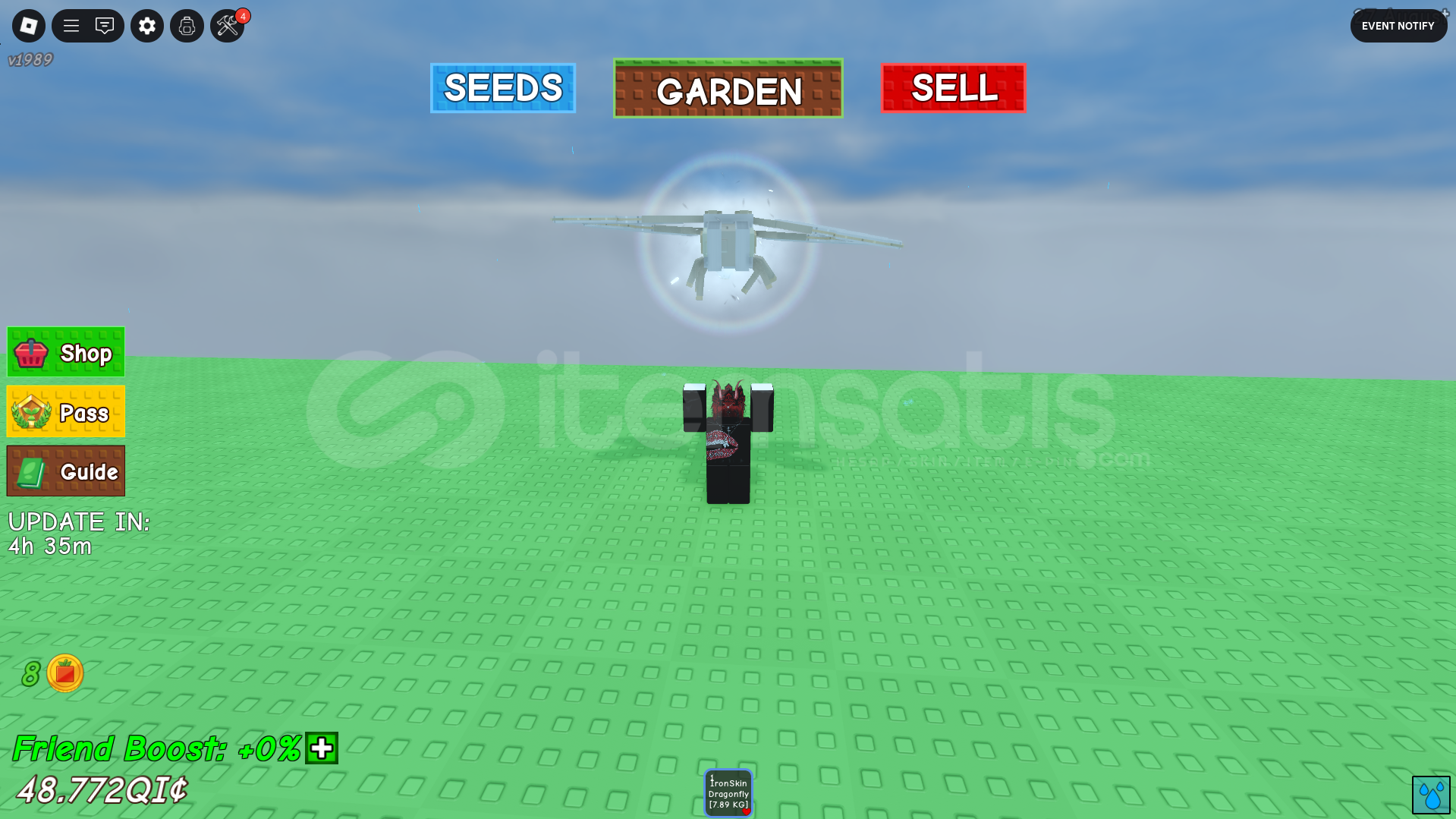 Grow A Garden İronSkin Dragonfly ! Grow A Garden İronSkin Dragonfly !