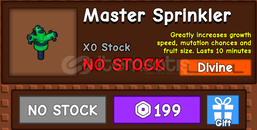 Grow A Garden Master Sprinkler