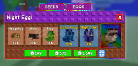 Grow A Garden Night Egg x10