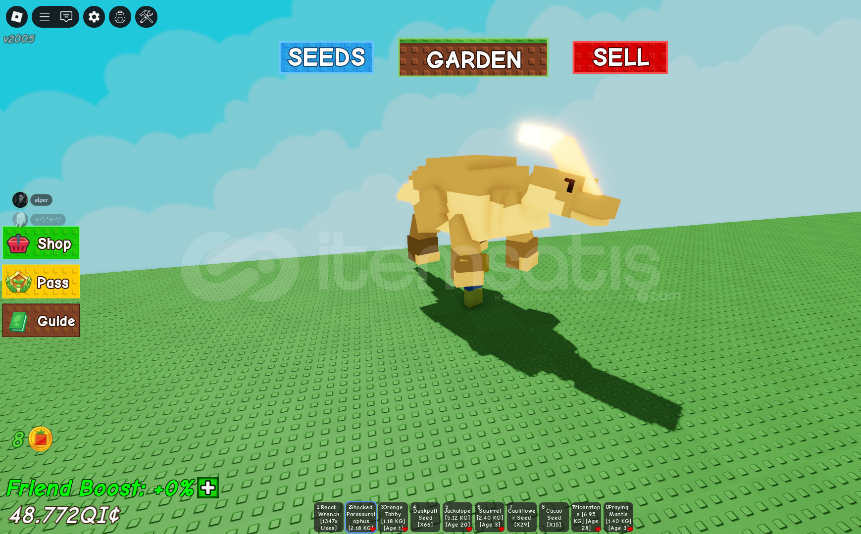 Grow A Garden Shocked Parasaurolophus !! Grow A Garden Shocked Parasaurolophus !!