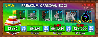 Grow A Garden Premium Carnival Egg x3
