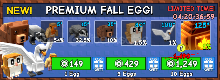 Grow A Garden Premium Fall Egg x3 Grow A Garden Premium Fall Egg x3