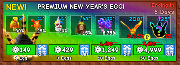 Grow A Garden Premium New Years Egg x50