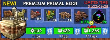 Grow A Garden Premium Primal Egg 1x