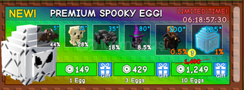 Grow A Garden Premium Spooky Egg x3