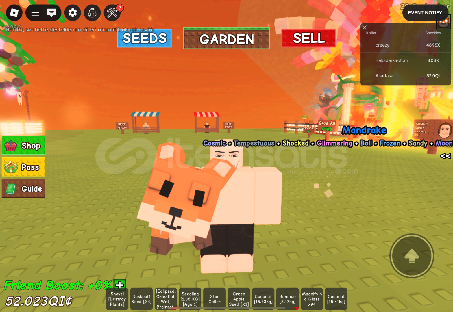 Grow a garden red fox Grow a garden red fox