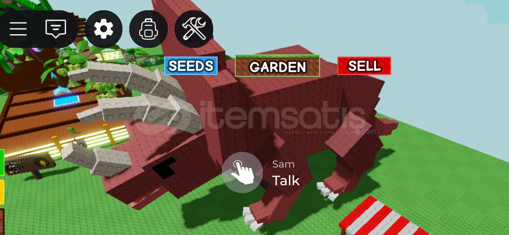 GROW A GARDEN Semi titan Triceratops huge GROW A GARDEN Semi titan Triceratops huge