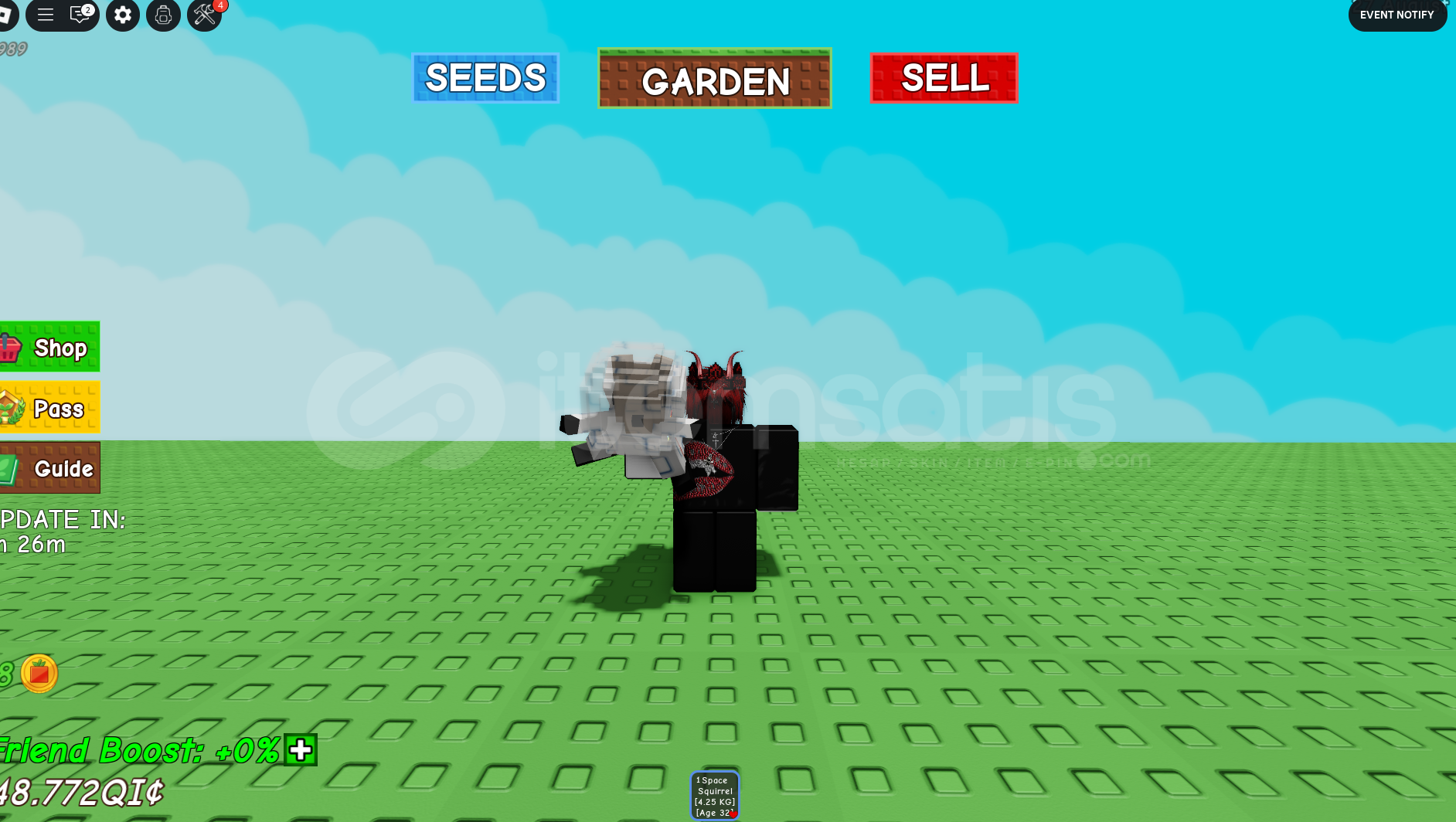 Grow A Garden Windy Space Squirrel ! Grow A Garden Windy Space Squirrel !