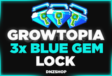 ⭐️Growtopia 3 Adet Blue Gem Lock⭐️