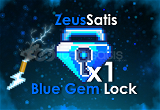 Growtopia 1 Adet Blue Gem Lock(Anında Teslimat)