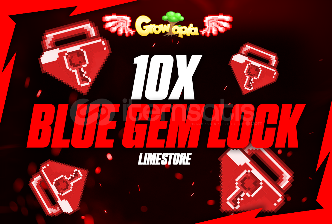 Growtopia 10 Blue Gem Lock ( 1000 DL ) Growtopia 10 Blue Gem Lock ( 1000 DL )