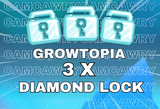 ⭐Growtopia 3X Diamond Lock [Anında Teslimat]