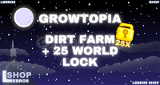 Growtopia Dirt Farm+25 World Lock