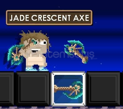 GROWTOPİA JADE CRESCENT AXE GROWTOPİA JADE CRESCENT AXE