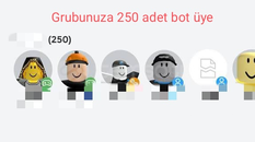 Grubunuza 250 Bot üye 