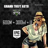 Gta 5 Online Epic Games Hesap + 600M+300Lvl+U