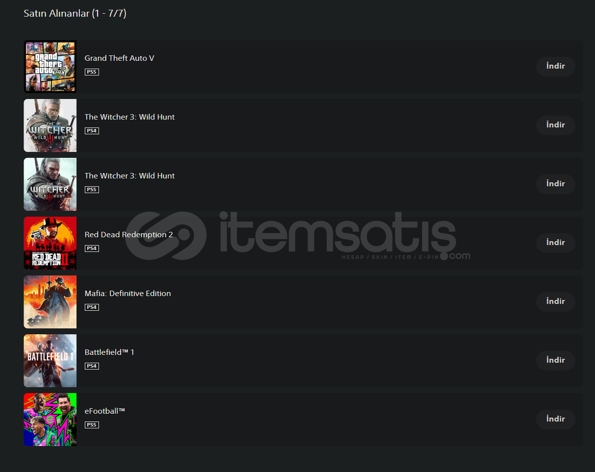 GTA 5 RDR2 The wicher 3 Mafia lı hesap GTA 5 RDR2 The wicher 3 Mafia lı hesap