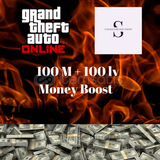 GTA ONLİNE 100M +100 LV MONEY BOOST (GARANTİ)