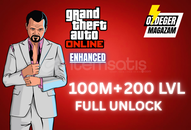GTA ONLİNE 100M DOLAR+200LVL Full Unlock+bonus