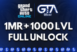 ⭐ GTA Online 1MR + 1000 Level + Full Unlock ⭐