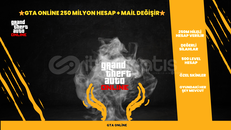 ⭐Gta Online 250 Milyon Hesap + Mail Değişir⭐