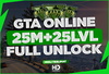 ⭐GTA Online 25M + 25 Level + Full Unlock⭐